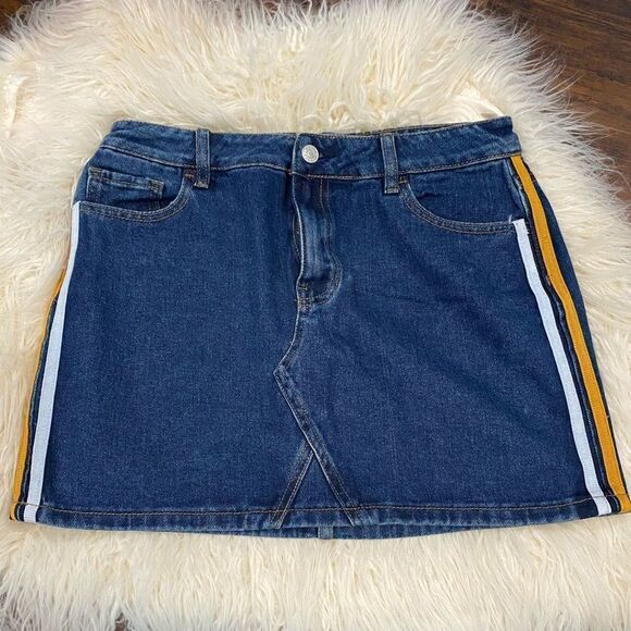 Pacsun denim skirt striped side 28” waist - Picture 1 of 5